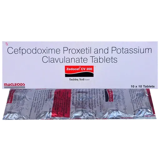 zedocef cv 200mg tablet 10's